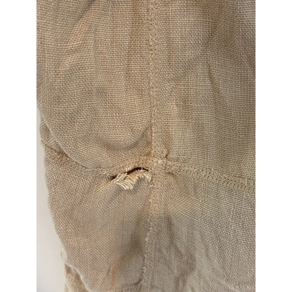 Jungmaven 100% Hemp Straight Leg Pull On Elastic Pants Tan Boho Womens Small - Picture 8 of 11